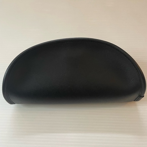 Ralph Lauren Black Vegan Leather Semi Hard Sunglasses Case - Picture 2 of 8